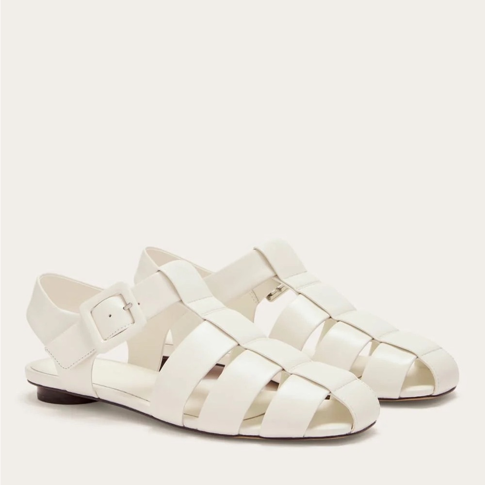 NEW Everlane | White Strappy Fisherman 100% Leather Sandals